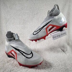 Nike Alpha Menace Elite 3 White/Red Mens Sz 8.5 Football Cleats CT6648-103